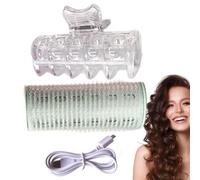 Fer à friser USB, rouleau à cheveux pour frange, fer à friser avec rouleaux électriques, outils portables pour coiffer les cheveux, autocollants pour coiffer sans sfu