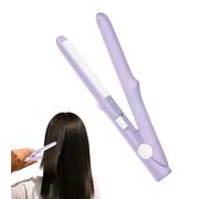 Fer à lisser - 2-en-1 Lisseur et Boucleur à Chauffage Rapide | Mini fer à lisser 20 W | pour la frange ondes la plage nuit le sommeil le voyage les filles les femmes Noël