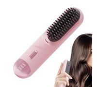 Fer à lisser - Brosse à cheveux sans fil rechargeable par USB 40 W | Double fonctionnalité Peigne à lisser durable pour filles, femmes, épouses, petites amies, débutants, maison, voyage, vacances