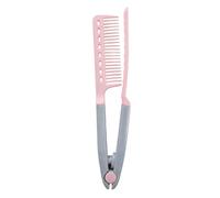 Fer à lisser en forme de V, peigne coiffant, brosse à cheveux lissante | Le design du peigne lisse aide à dompter et coiffer les cheveux, choix compact pour les voyages, les vacances, les hôtels