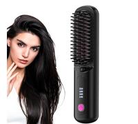 Fer à lisser sans fil | Peigne à cheveux raides, chauffage rapide, rechargeable, 4 niveaux réglables pour boucler les femmes, les adolescents, la maison, les voyages