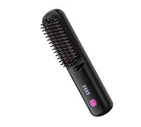 Fer à lisser sans fil - Peigne à lisser à cheveux rechargeable à 4 niveaux réglable pour coiffer à la maison et en voyage pour femmes et filles