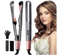 Fer à lisser Straight and Curl, fer à lisser Onde avec revêtement en céramique et contrôle de la température, multicol FER A FRISER