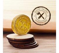 Fer à Marquer En Bois Avec Logo Personnalisé, Fer à Marquer En Cuir Durable, Fer à Marquer En Bois/Cadeau De Mariage Pour Potiers, Fait à La Main Avec Poignée Droite/Courbée