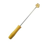 Fer à marquer en métal en forme de fleur pour hamburger, steak, biscuits, gâteau, barbecue, outil avec poignée en bois, 30 x 3,5 x 0,5 cm