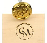 Fer à marquer personnalisé pour bois Outils de gravure de timbres personnalisés pour fournitures de travail du bois avec plusieurs options de poignée (3,8 x 3,8 cm)