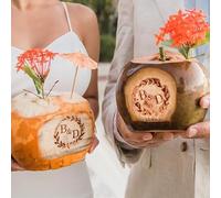 Fer à Marquer Personnalisé Pour Noix De Coco, Fer à Marquer Personnalisé Pour Aliments, Noix De Coco Gravée Sur Mesure, Accepte Toute Personnalisation, Noix De Coco De Mariage Marquées