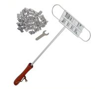Fer à marquer pour barbecue, viande, steaks et hamburgers - 55 lettres interchangeables en alliage d'aluminium avec poignée en bois résistant à la chaleur - Outil de barbecue portable