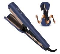 Fer à Onduler Deep Waves 25 mm Mermaid Waves, PARWIN PRO BEAUTY Fer à Boucler Double Cylindre Beach Waves, 3 Niveaux de Minuterie (6/8/10 s) & Écran LED, 4 Températures Réglables, Léger 350 g