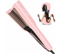 Fer à Onduler Deep Waves 25 mm Mermaid Waves, PARWIN PRO BEAUTY Fer à Boucler Double Cylindre Beach Waves, rose