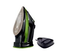 Fer à repasser de voyage Fer à vapeur de voyage, semelle antiadhésive, 2400W, sans fil, 360ML, vert