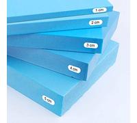 Fer à repasser en mousse polyuréthane 100x200 cm Épaisseur 2 cm Densité moyenne D25 Ferme multi-usages Matelas rembourré pour sièges, tapis,Mallette de transport Bleu
