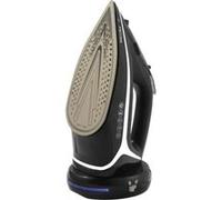 Petra PF0987VDEEU7 Fer à Repasser Vapeur Sans Fil - Design 2 po 1, 2600 W, semelle en céramique, température réglable, réservoir 300 ml, anti-calcaire / anti-goutte, jet de vapeur 140g, platine / noir