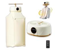 Fer à repasser vapeur vertical automatique et sèche-linge portable - Système d'entretien du linge sans fil avec cintre gonflable et télécommande