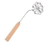 Fer à rosette avec manche en bois en acier inoxydable Ravioli Empanadapresse Forme Coupe-rosette Moules à gaufres pour la cuisson Presse à pâte antiadhésive