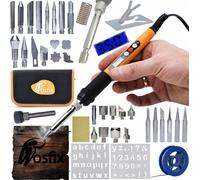 fer à souder 11 en 1 Rosfix Orange Rottweiler avec présentoir + 30 outils pour la cuisson du bois + organisateur d'outils Rosfix