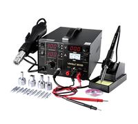 Fer à Souder 853D Station de Soudage 3 En 1 Air Chaud,avec 5V USB Port de Chargement et 35V DC Voltmètre