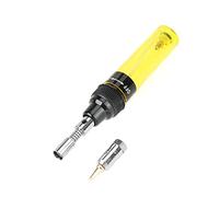 Fer à Souder au Gaz Butane Sans Fil, Outil Soudage Portable Chauffage Rechargeable Outils de Stylo 1300°C Automobile Micro Chalumeau Contrôle Flamme Réglable pour Réparation Électronique PC(Jaune)