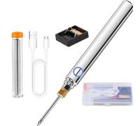 Fer à souder Electric Soldering Iron Kit Rechargeable Adjustable Temperature With Tip For Welding And Repair pour les métaux, souder
