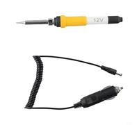Fer à souder électrique 12 V DC 60 W avec noyau chauffant en céramique et poignée en silicone isolée thermiquement, design compact et léger pour voiture P