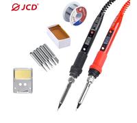 Fer à souder électrique JCD 80W avec écran LCD numérique, température réglable, kit de fer à souder 220V/110V, outils de soudage 908S-R SET3