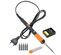 Fer à Souder Etain 90W, 8-en-1 Kit de Soudure avec Température Réglable 180-500℃, écran LED Numérique, avec Support, Fil à Souder, 5 Pointes de Soudure Pour Réparation Soudage