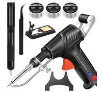 Fer à Souder Kit de Soudage Electrique, Soudage à Une Main Fil à Souder et Pompe à Dessouder pour L'électronique et Les Réparations, Outil pour Élimination de la Rouille Découpe et Soudage