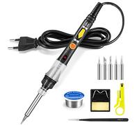 Fer a Souder Kit TyneGaly 60W Fer a Souder Électrique de Précision avec Température Réglable 200~450℃ Indicateur de Lumière, avec Marche/Arrêt, Réparation Soudage Brasage Quotidiens