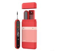 Fer à souder numérique portable avec écran LCD et large plage réglable pour l'entretien et le développement de l'électronique (rouge)