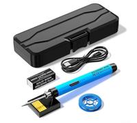 Fer à souder numérique USB haute performance pour une soudure rapide et facile (bleu)