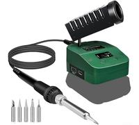 Fer à souder, outil électrique sans fil 18 V avec port de type C, chauffage rapide 10 secondes, température réglable 180-480 °C, fonction mémoire pour réparation à faire soi-même