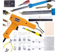 Fer à souder plastique Blue Lark 80W Electric S + agrafeuse avec étui, 200 agrafes + set de 800 agrafes (8 types) - réparation plastique