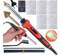 Fer à souder pour plastique - RRO100W - 100W - Rouge - Kit complet (PP/PE/ABS/PVC 5 grilles & support)