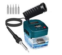 Fer à souder sans fil pour batterie Bosch 18 V, chauffage rapide, station de soudage numérique LCD électrique avec ports de charge USB et de type C, kit de fer à souder portable et réglable pour