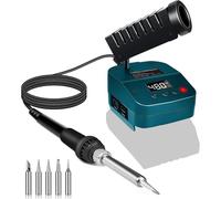 Fer à souder sans fil pour batterie Bosch 18 V GBA/BAT, chauffage rapide, avec écran numérique LED, fer à souder mobile avec USB & Type-C pour bricolage, réparation d'appareils, soudure de fil (sans