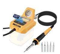 Fer à souder sans fil pour batterie Dewalt 18-20 V, station de soudure numérique LCD électrique avec USB de type C, kit de fer à souder portable réglable (pas de batterie)
