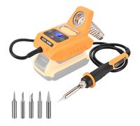 Fer à souder sans fil pour batterie Dewalt 20 V Max - Station de soudage à écran LCD numérique - Fer à souder portable à chauffage rapide pour bricolage, réparation d'appareils, soudage par fil