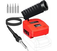 Fer à Souder Sans Fil Pour Batterie Einhell Power X-Change 18V,Kit de Soudure 100W Temperature Réglable 180-480°C Visible，Fer à Souder Réglable Portable Ports de Charge USB et Type C Pour DIY