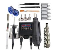 Fer à Souder, Station de soudage 750W 8898 repensage numérique for souder cellule en fer à les outils soudure réparation l'air chaud(Set-4)