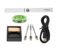 Fer à Souder USB 5v sans Fil Rechargeable pour Électronique DIY | Alliage D’aluminium Blanc, 330-450 ℃, 8-10w, Type-c, Étui de Transport