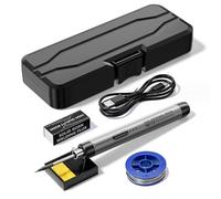 Fer à souder USB HUIOP Fer à souder électrique intelligent portable USB Stylo de soudage multifonction avec fonction de réglage de la température de 300 à 450 ℃ pour réparation et entretien de soudure