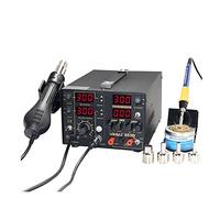 Fer à Souder, YH-853D 5A Multifonction SMD/SMT 3 EN 1 Station de soudage + station pistolet à air chaud et DC Source courant