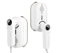 Fer à Vapeur de Voyage Pliable avec écran LCD, 10S Chauffage Rapide, 1200 W, Avec Base Résistante à la Chaleur, Poignée Rotative à 180°, Défroisseur Portable pour les voyages, la maison, le bureau