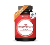 Fer Bisglycinate 14mg + Vit C & Zinc - Haute Absorption - Réduit la Fatigue