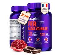 Fer Bisglycinate - 30 mg de Fer - Iron Bisglycinate - 120 Gélules/4 Mois | Complément Alimentaire Fer - Bisglycinate de Fer, Formule Douce - 1 par Jour, 4 Mois - Développé aux Pays-Bas, Testé en UE