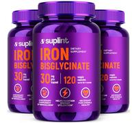 Fer Bisglycinate 30 mg - Haute Absorption & Formule Douce - 120 Gélules Véganes - Développé aux Pays-Bas & Testé en Laboratoire de l’UE - Fer Complément Alimentaire Premium (3 pack)