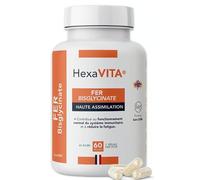 Fer Bisglycinate 60 Gélules 60 jours Hexa3
