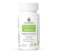 Fer Bisglycinate + Vitamine C, B2, B6, B12 et Folate - Gentle |Immunité & Fatigue - Haute absorption. Doux pour l’estomac. Sans additifs Végan 120 Gélules 4 mois | Complexe de Fer Nutribiolite