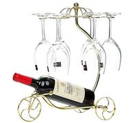 Fer Chariot Porte-gobelet à vin Table de bar Ameublement Maison Ornements Porte-vin Rouge Support Bar Bouteille Fer Art Salle Européenne