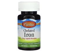 Fer chélaté Carlson, 27 mg, 100 comprimés